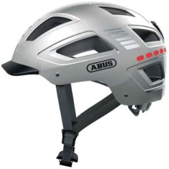 ABUS Fahrradhelm "Hyban 2.0 LED" Silber