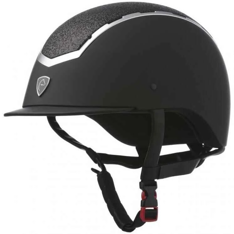 Reithelm INSERT LAMÉ Schwarz Titan/silber 1 Reithelm INSERT LAMÉ Schwarz Titan/silber