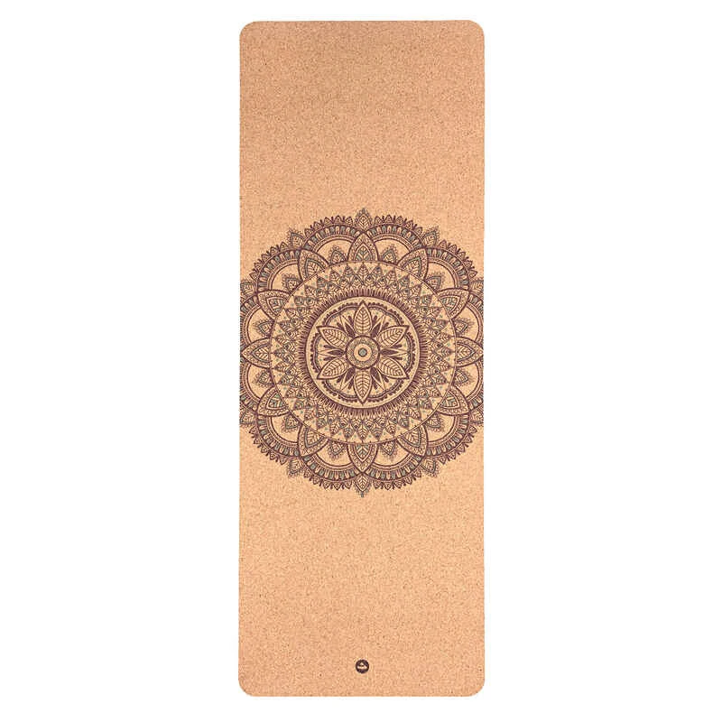 Yogamatte Kork MANDALA Bicolor, Zweifarb. Druck Dunkelbraun/türkis 1 Yogamatte Kork MANDALA Bicolor, Zweifarb. Druck Dunkelbraun/türkis