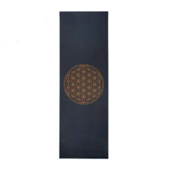 Yogamatte LEELA Collection WEISS, Mit Blume Des Lebens Goldfarben, PVC -Sport Gear Verkauf yogamatte leela collection anthrazit mit blume des lebens goldfarben pvc