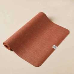 Yogamatte Umweltbewusst Hergestellt Aus Jute/Kautschuk Orange